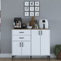Hanah Home Armario Multiusos Blanco y Nogal